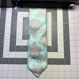 Vintage Marshall Fields Paisley Tie - 100% Silk - Green Blue Pink